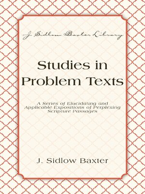 cover image of Studies In Problem Texts